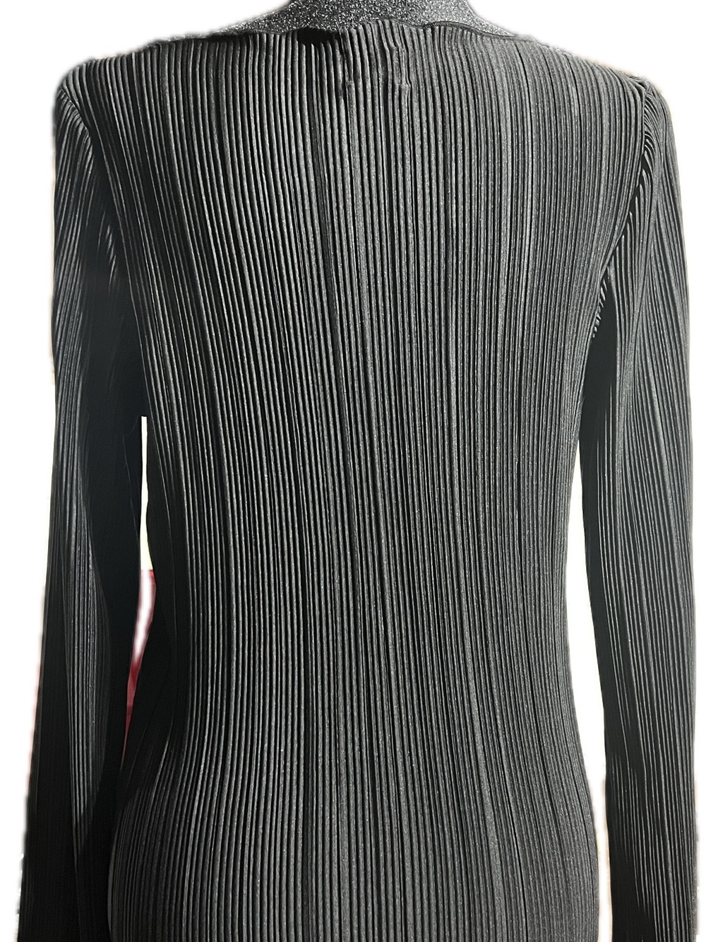 a new day Black Ribbed Long-Sleeve Blouse